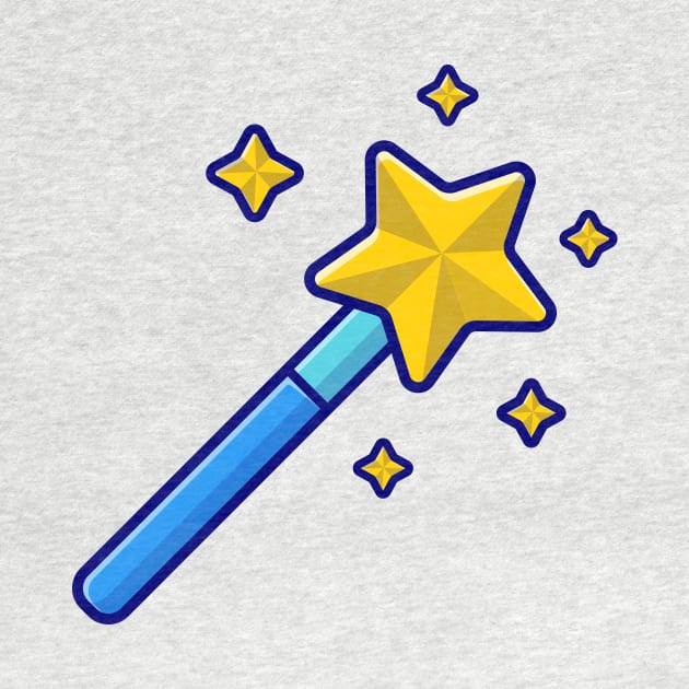 Magic Wand Cartoon Vector Icon Illustration by Catalyst Labs